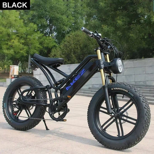 AKEZ Mountain Electric Bike 750W Motor 48V17.5AH Battery 21Speed Urban E-Bicycle Hydraulic Shock-Absorbing Power-Assisted E-Bike