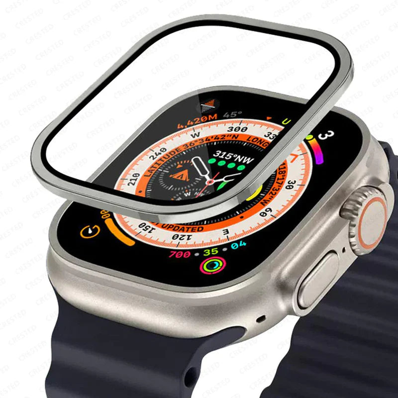 Vidro Temperado para Apple Watch Ultra 49Mm Protetor de Tela de Metal Acessórios Anti-risco HD Full Film Ultra 49 Mm