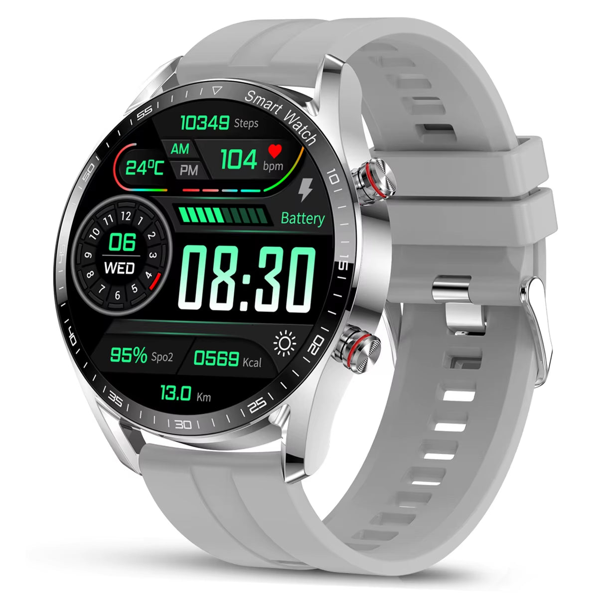  Smart Watch Men 1.53 Inch Full Screen Touch Multi Sport Mode ECG+PGG Sport Waterproof Bluetooth Call Smartwatches