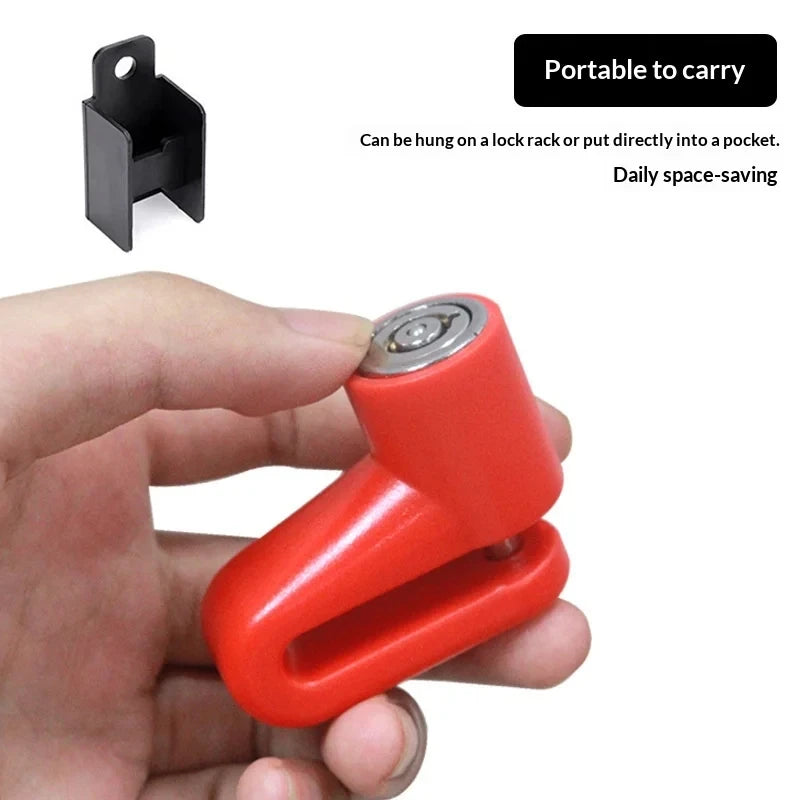 Anti-Theft Lock Electric Scooter Disc Brake Lock with Steel Wire Bicycle Mountain Bike Motorcycle Disc Lock Safety Theft Protect