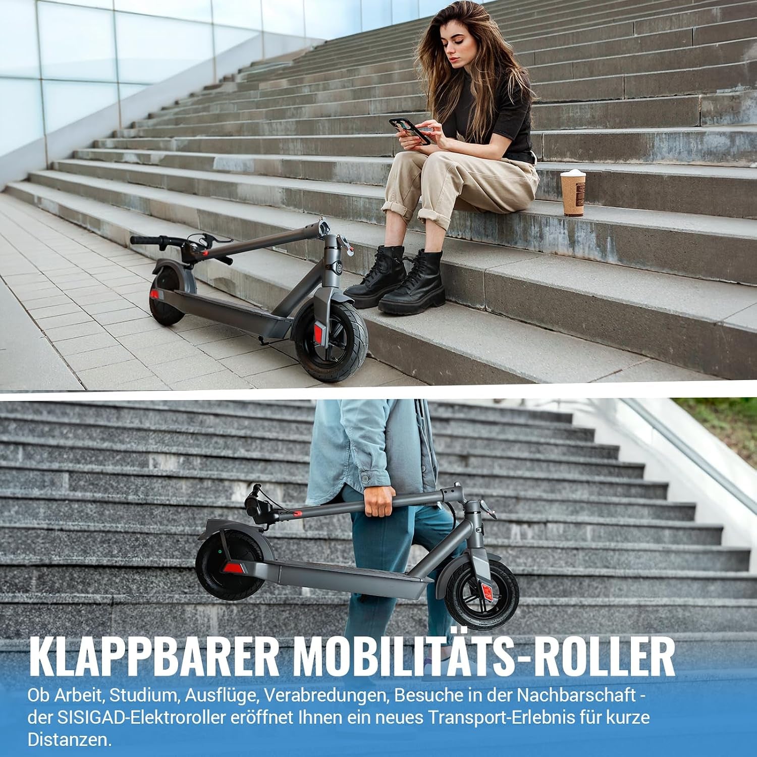 Trotinete Elétrica 10 Polegadas — Motor 350W, Bateria 36V 10,4Ah