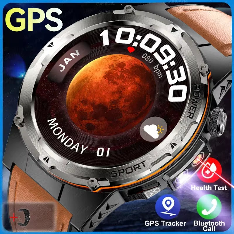 GPS Sports Smartwatch – Heart Rate, BT Calls & 3ATM Waterproof