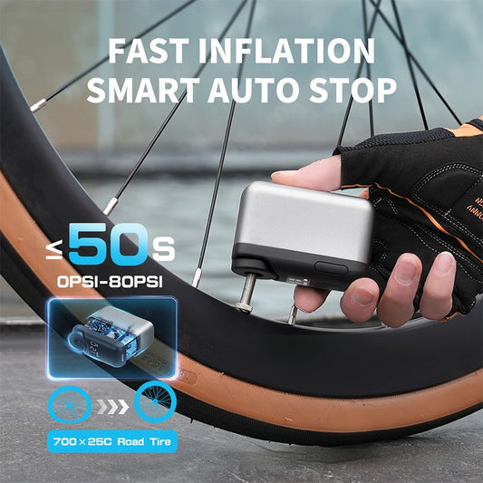 Portable High-pressure Electric Mini Bicycle Road Bike Mountain Bike Inflator