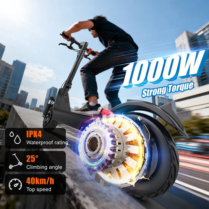 Experience the Freedom of the X9B 1000W Electric Scooter - Foldable, High-Speed E-Scooter for Adults with 10-Inch Tires!