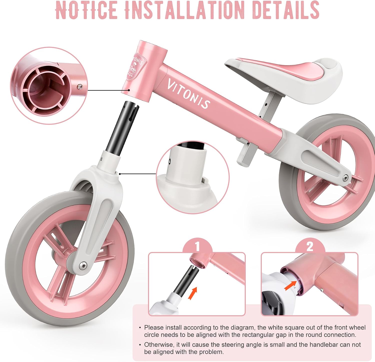 VITONIS Kinderlaufrad: Das perfekte Balancefahrrad für kleine Abenteurer von 1,5 bis 4 Jahren - höhenverstellbar, leicht und sicher!