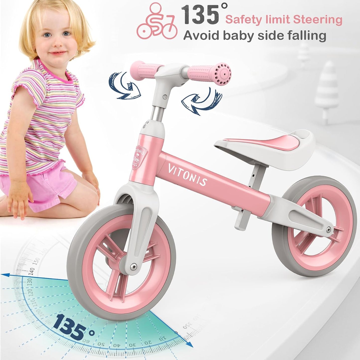 VITONIS Kinderlaufrad: Das perfekte Balancefahrrad für kleine Abenteurer von 1,5 bis 4 Jahren - höhenverstellbar, leicht und sicher!