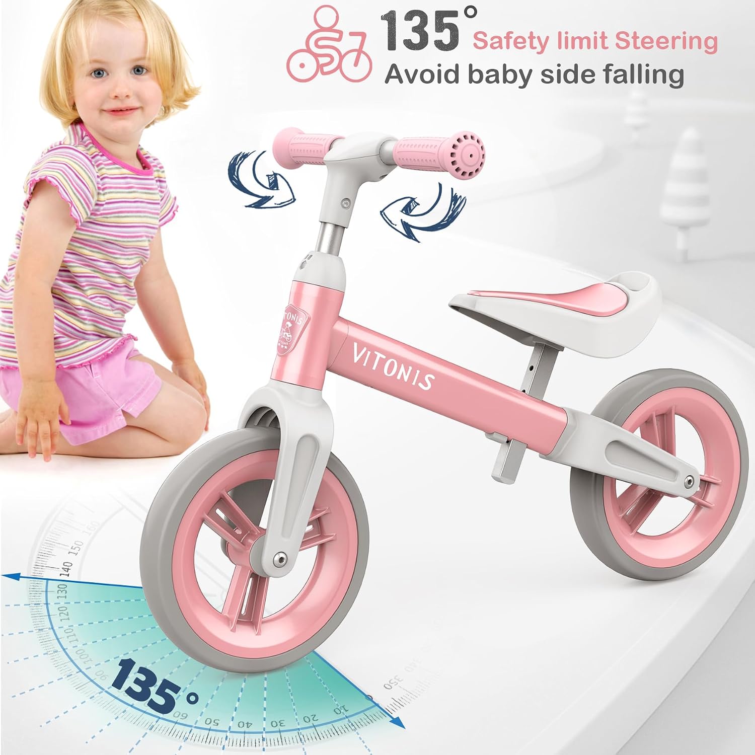 VITONIS Kinderlaufrad: Das perfekte Balancefahrrad für kleine Abenteurer von 1,5 bis 4 Jahren - höhenverstellbar, leicht und sicher!