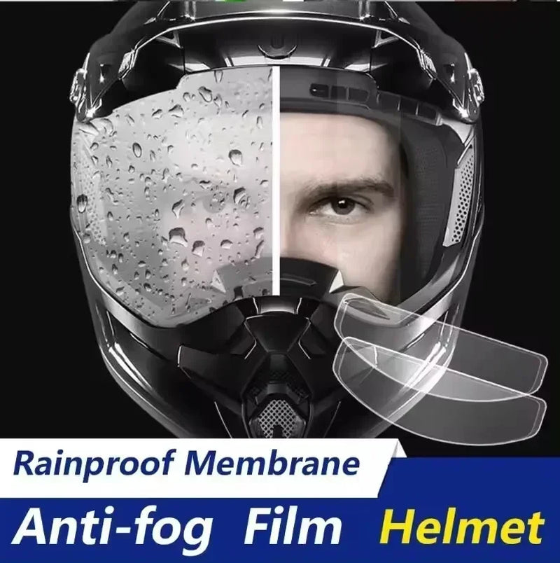 Crystal-Clear Motorcycle Helmet Anti-Fog Film Nano Rain-Repellent Night Day Riding Visor Shield Zero Distortion DIY Application