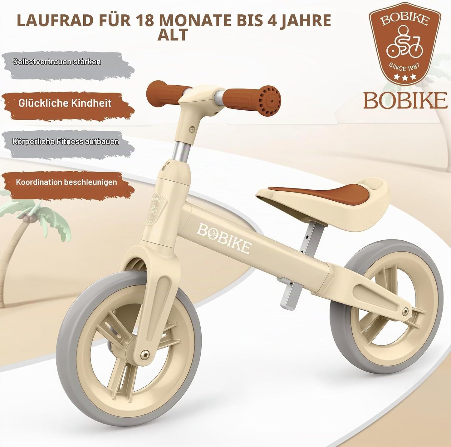 VITONIS Kinderlaufrad – Ultraleichtes Balancefahrrad für Jungen und Mädchen, Verstellbares Lenkrad und Sattel, Perfekt für 1,5 bis 4 Jahre alte Kinder bis 25 kg