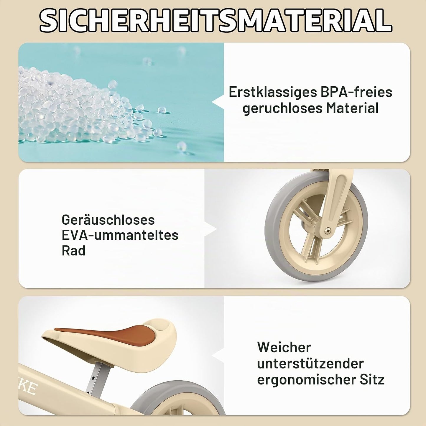 VITONIS Kinderlaufrad – Ultraleichtes Balancefahrrad für Jungen und Mädchen, Verstellbares Lenkrad und Sattel, Perfekt für 1,5 bis 4 Jahre alte Kinder bis 25 kg