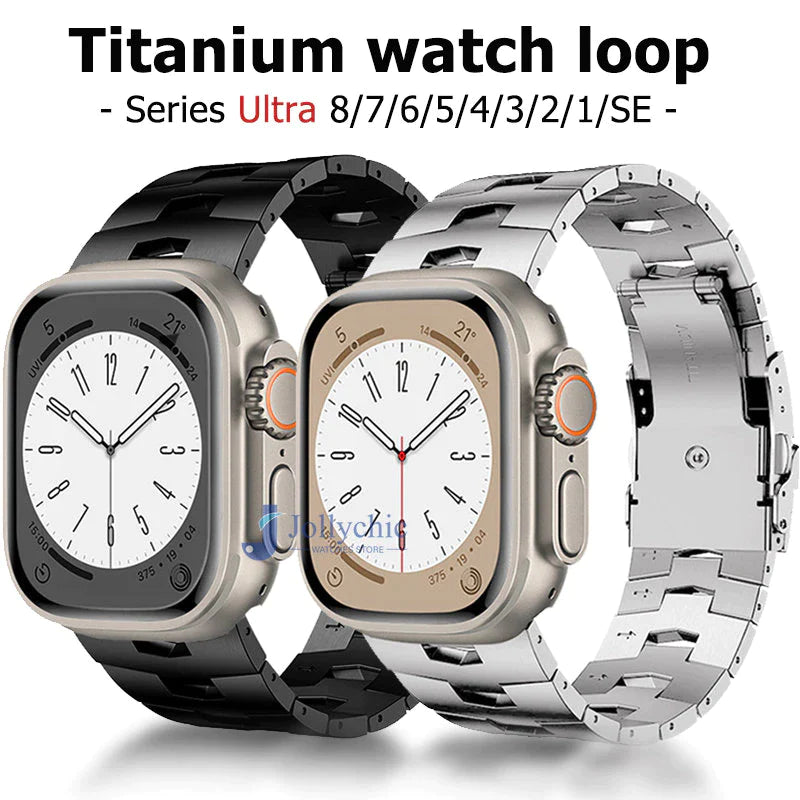 Titanium Metal Band for Apple Watch Series Ultra 8 7 6 Bracelet for 49Mm 45Mm 44Mm 42Mm 41Mm 40Mm 38Mm