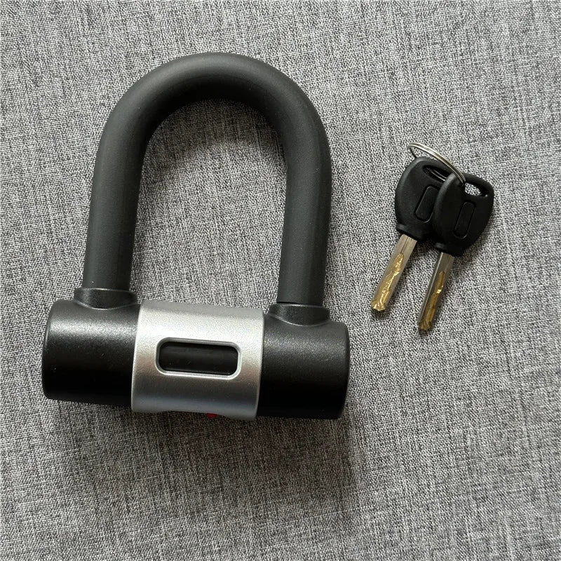 Falante Anti-Theft Bike U Lock 2 Brass Keys with Heavy Duty U Lock Motorcycle Bicycle Dics Lock Car Wheel Lock Waterproof