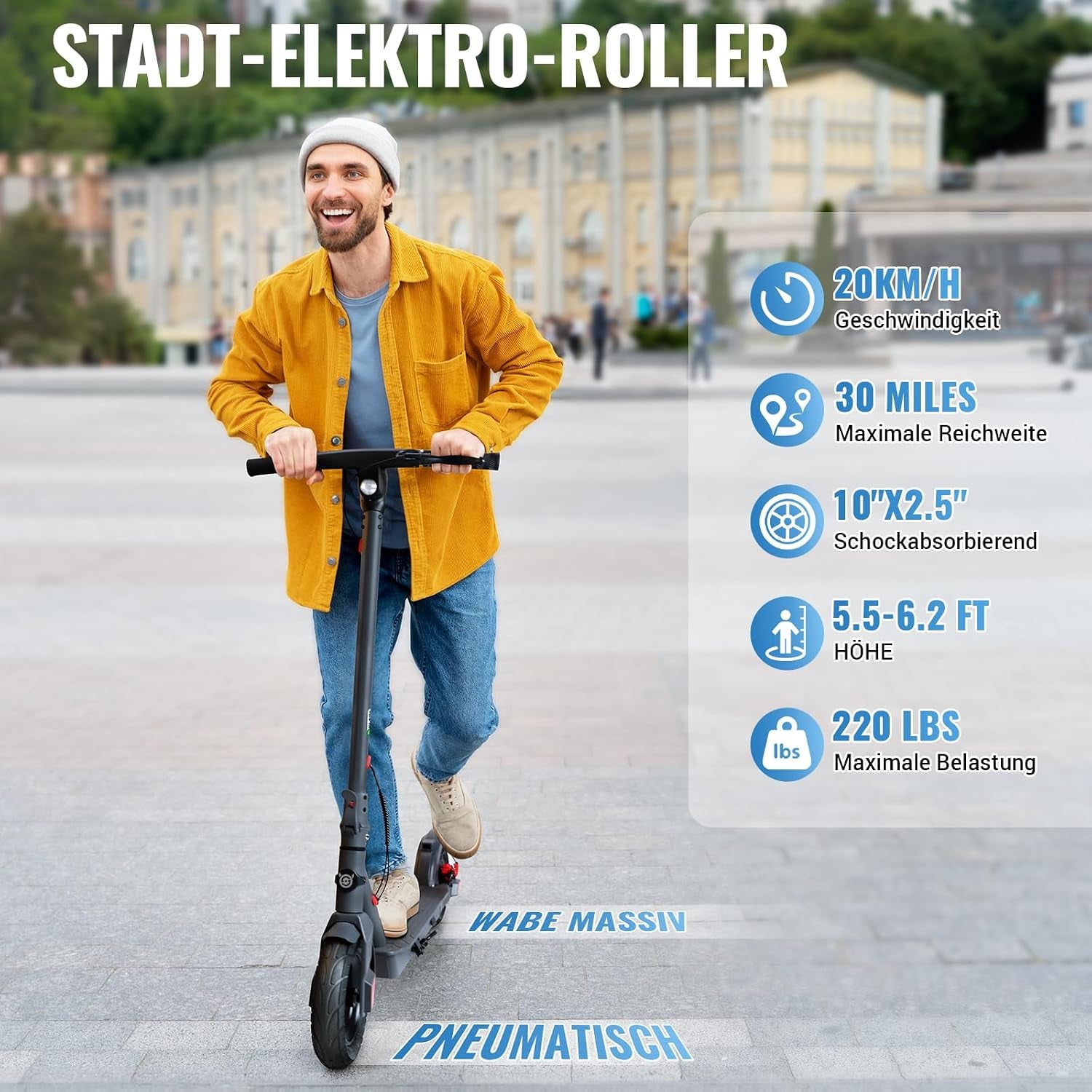 Trotinete Elétrica 10 Polegadas — Motor 350W, Bateria 36V 10,4Ah