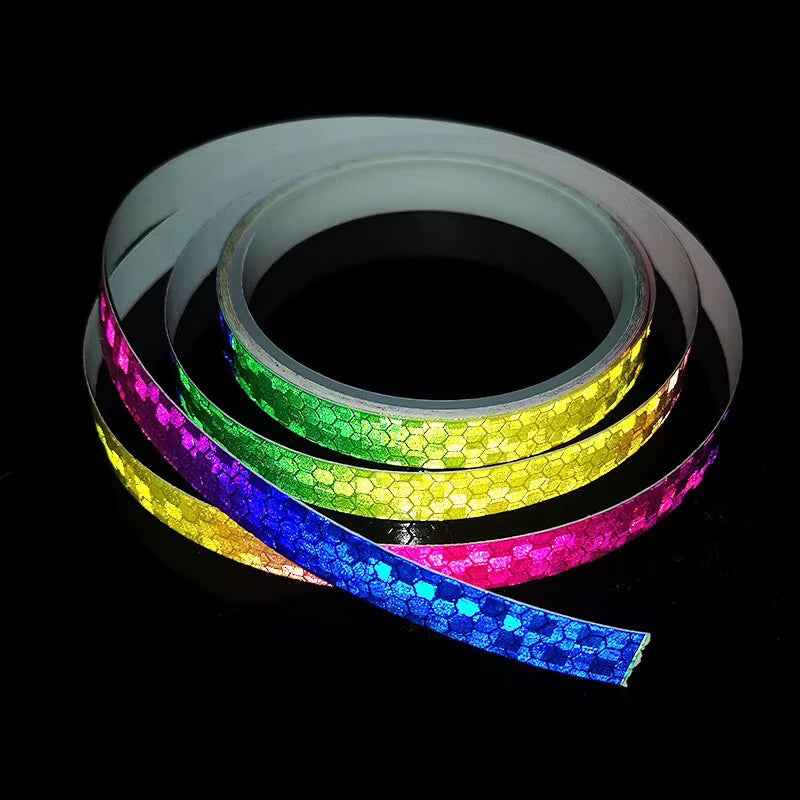 Reflective Bike Tape - Fluorescent Safety Strips For Bicycle, Helmet & Scooter