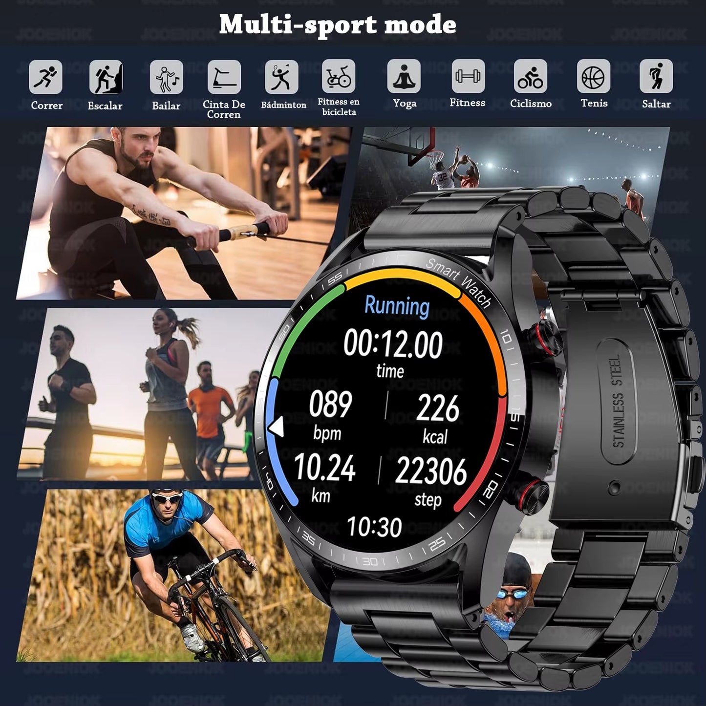  Smart Watch Men 1.53 Inch Full Screen Touch Multi Sport Mode ECG+PGG Sport Waterproof Bluetooth Call Smartwatches