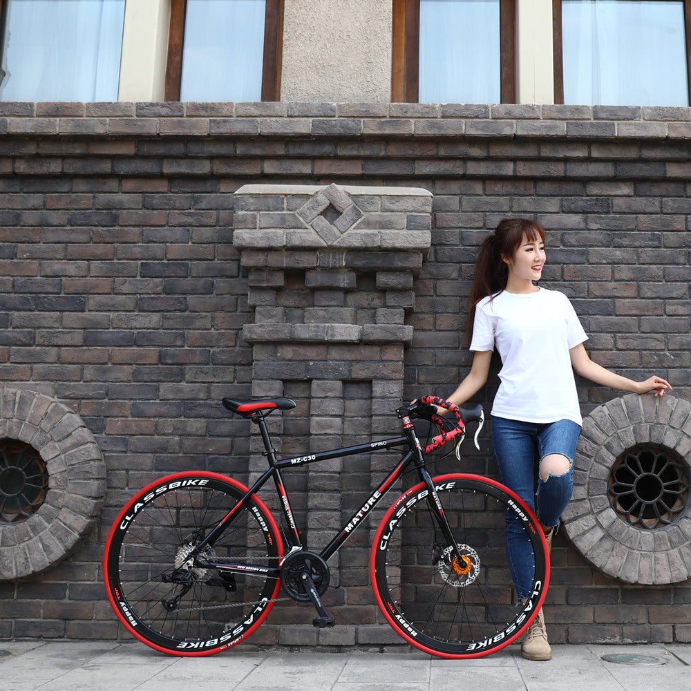 Aluminum Alloy Road Bike – 21 to 33 Speed, Double Disc Brake