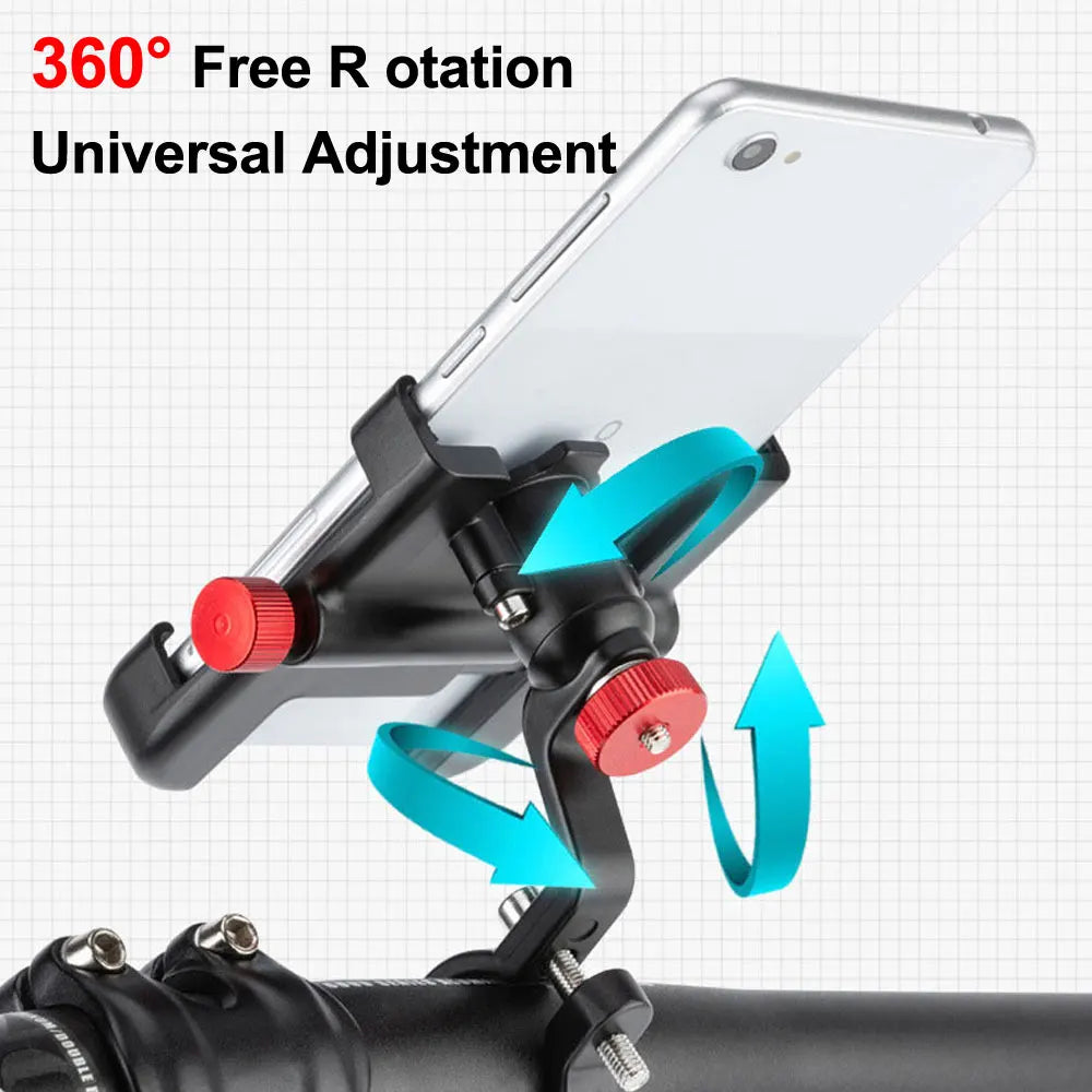 Revolutionary NEWBOLER 360° Rotatable Aluminum MTB Phone Mount - Adjustable, Non-Slip Bicycle Holder for Ultimate Stability