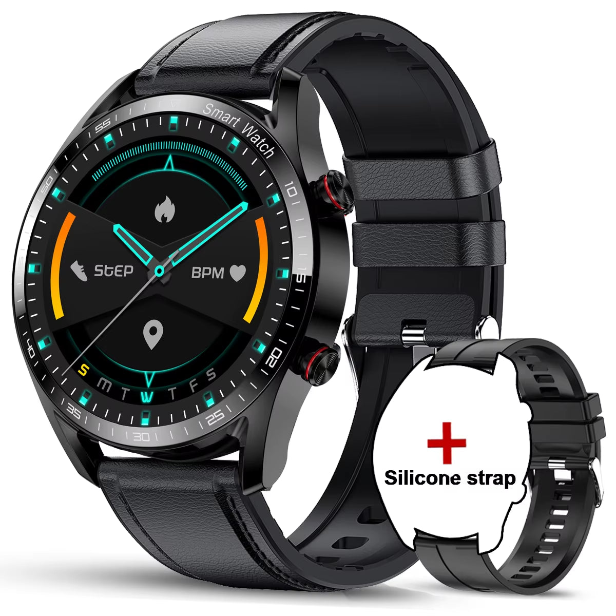  Smart Watch Men 1.53 Inch Full Screen Touch Multi Sport Mode ECG+PGG Sport Waterproof Bluetooth Call Smartwatches