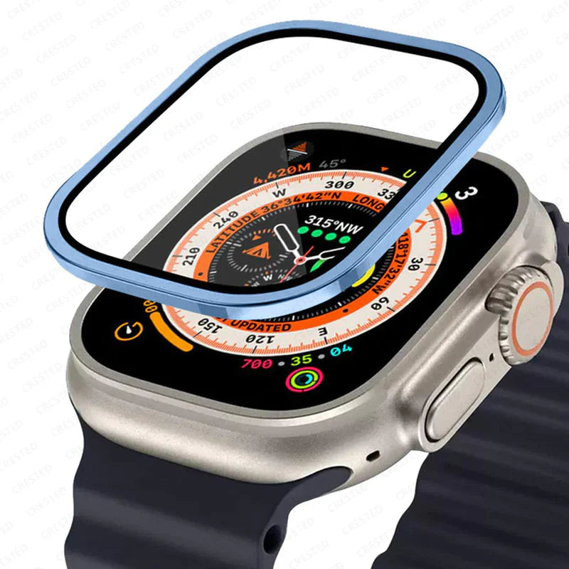 Vidro Temperado para Apple Watch Ultra 49Mm Protetor de Tela de Metal Acessórios Anti-risco HD Full Film Ultra 49 Mm