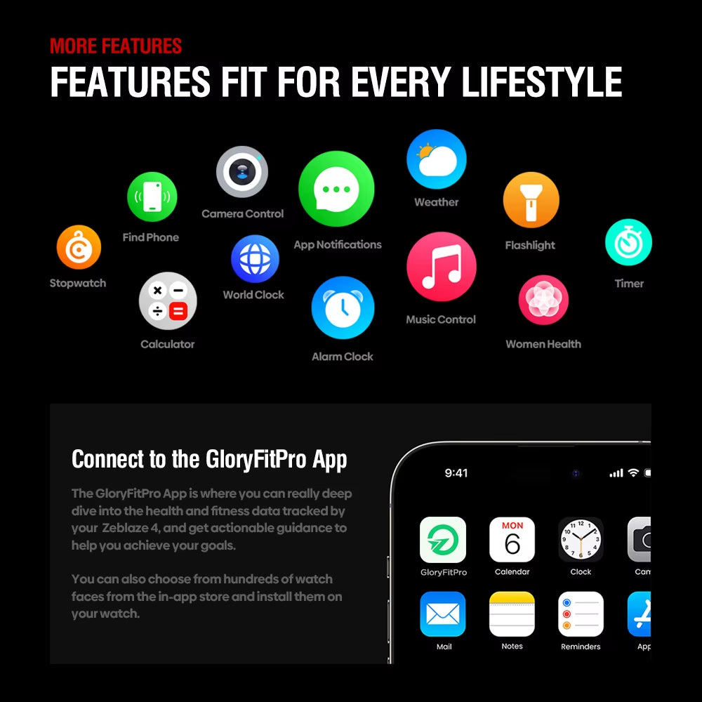 GPS Smart Watch 1.43 AMOLED Display Built-In Compass Barometric Altimeter Flashlight Voice Call Smartwatch