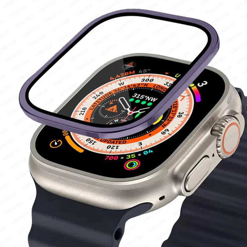 Vidro Temperado para Apple Watch Ultra 49Mm Protetor de Tela de Metal Acessórios Anti-risco HD Full Film Ultra 49 Mm
