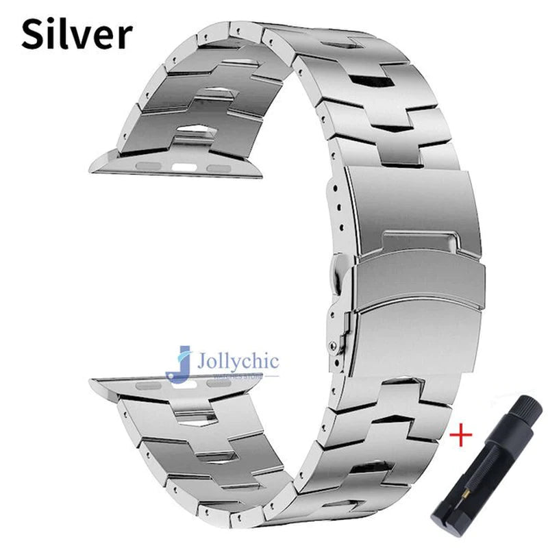 Titanium Metal Band for Apple Watch Series Ultra 8 7 6 Bracelet for 49Mm 45Mm 44Mm 42Mm 41Mm 40Mm 38Mm