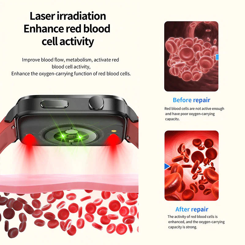 Smart Watch Men Laser Treatment Health Blood Pressure Sport