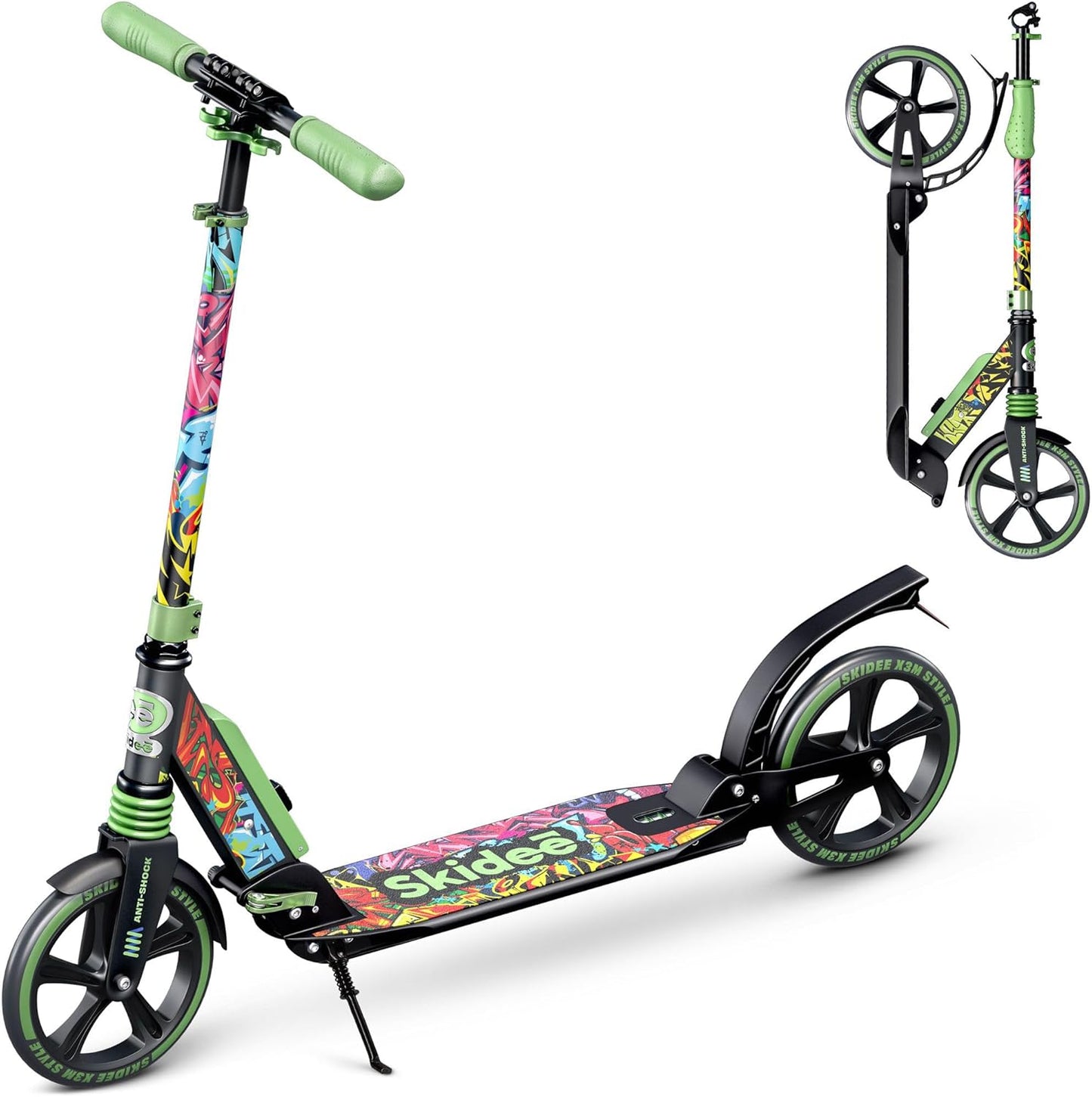Scooter Adjustable Height, Anti-Shock Suspension