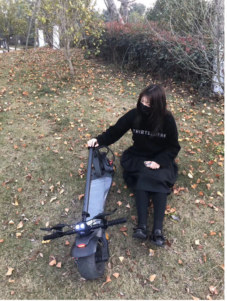 Double Drive Folding Electric Scooter – 9" Wide Tires, 36V