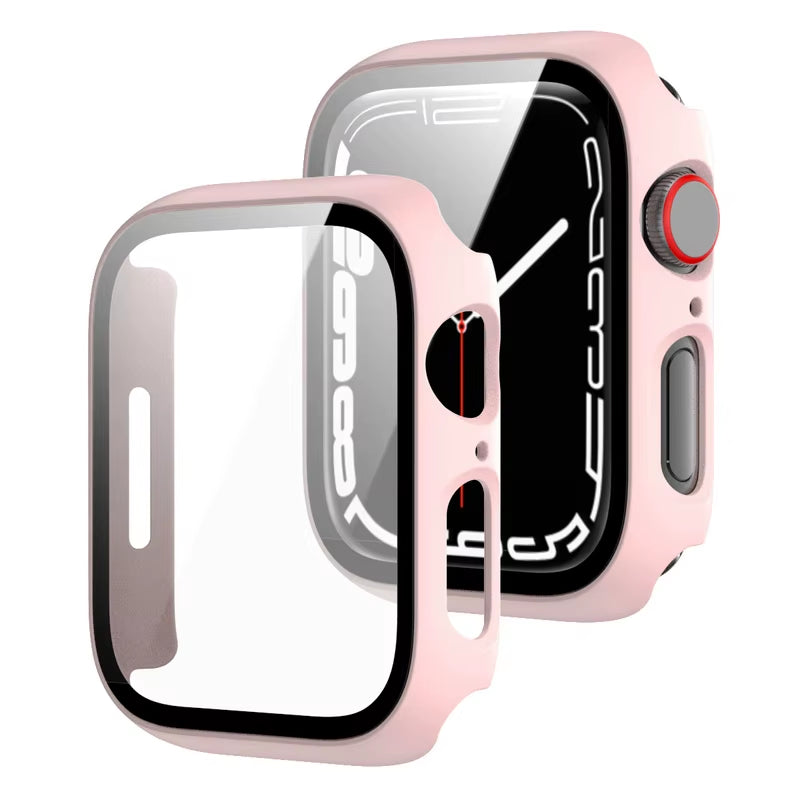 Tempered Glass+Cover for Apple Watch Case 45Mm 41Mm 44Mm 40Mm 42Mm Screen Protector Apple Watch Accessories Serie10/9/8/7/6/5/Se