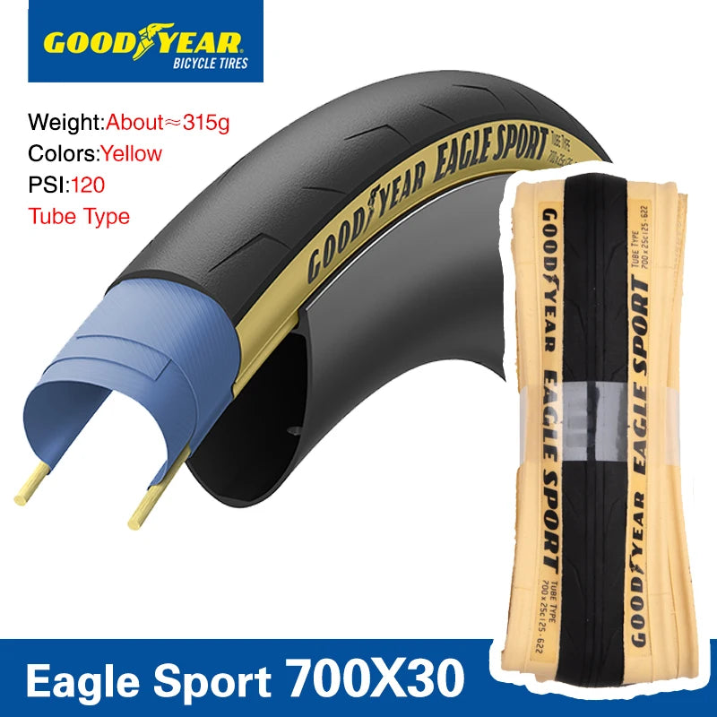 Goofyear Eagle Sport Road Bike Tyre - 700x28C Clincher