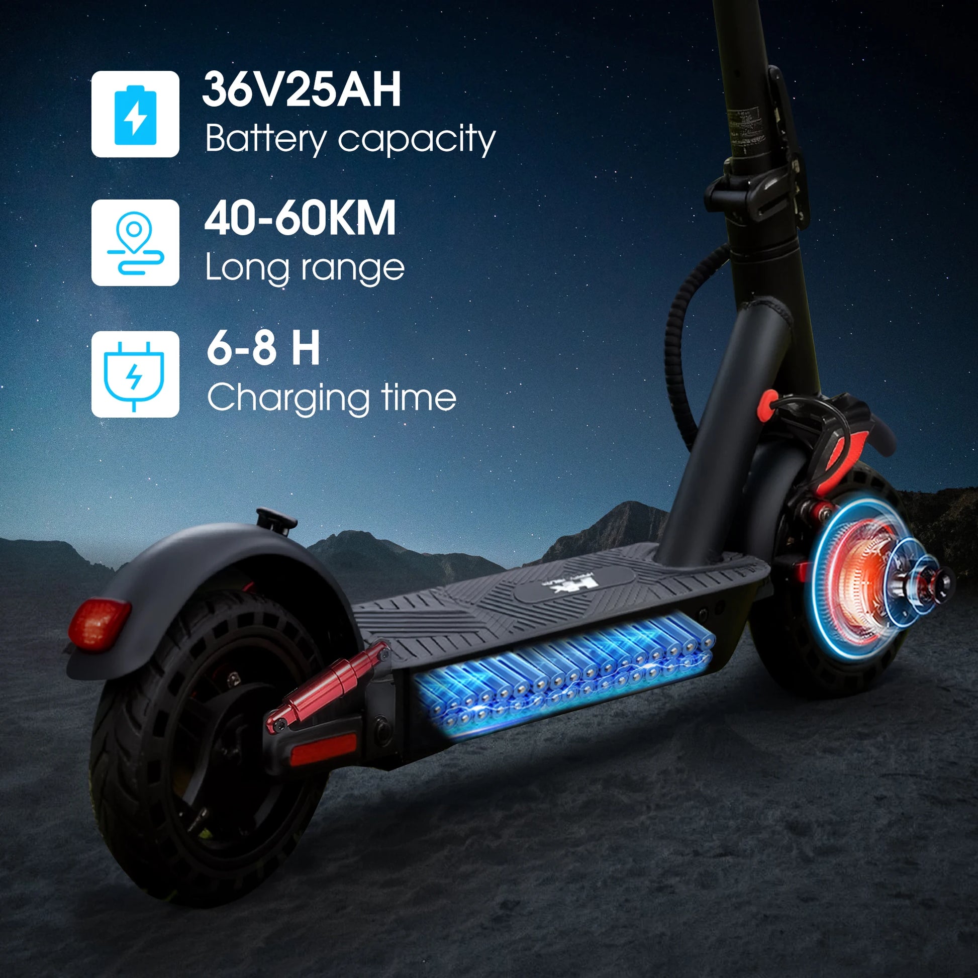Electric Scooter 500W 36V 25AH Shock Absorbing Electric Kick Scooters Foldable E Scooter 8.5Inch APP Smart 