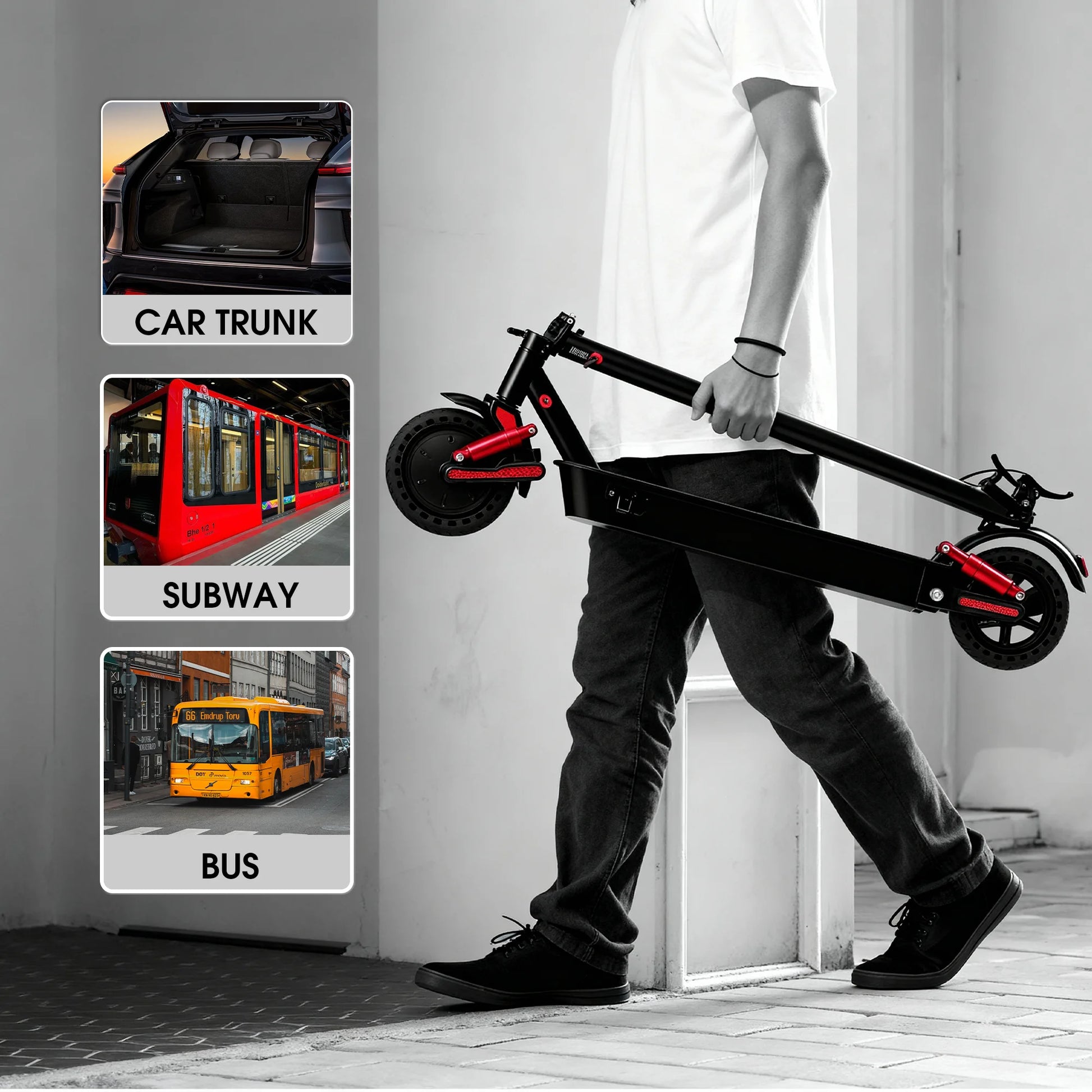 Electric Scooter 500W 36V 25AH Shock Absorbing Electric Kick Scooters Foldable E Scooter 8.5Inch APP Smart 