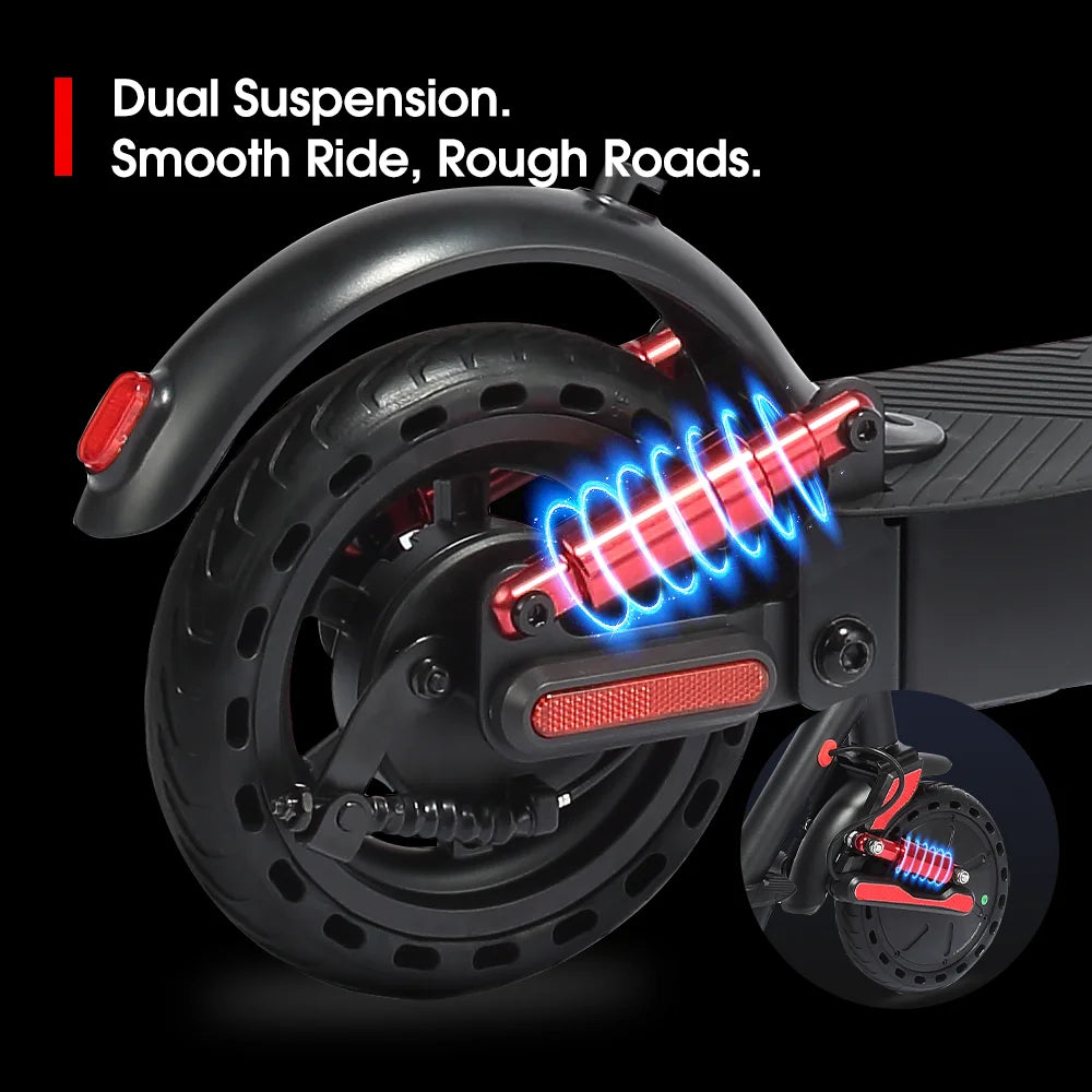 Electric Scooter 500W 36V 25AH Shock Absorbing Electric Kick Scooters Foldable E Scooter 8.5Inch APP Smart 