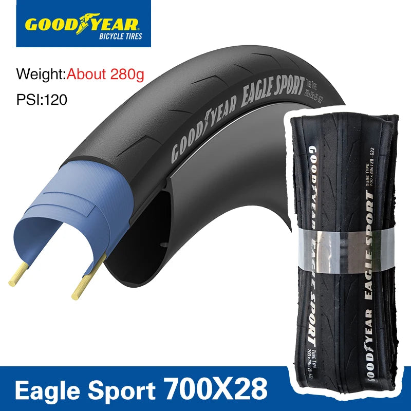 Goofyear Eagle Sport Road Bike Tyre - 700x28C Clincher