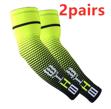 Cycling Arm Sleeves — Breathable Lycra | UV Protection | Unisex M/L/XL