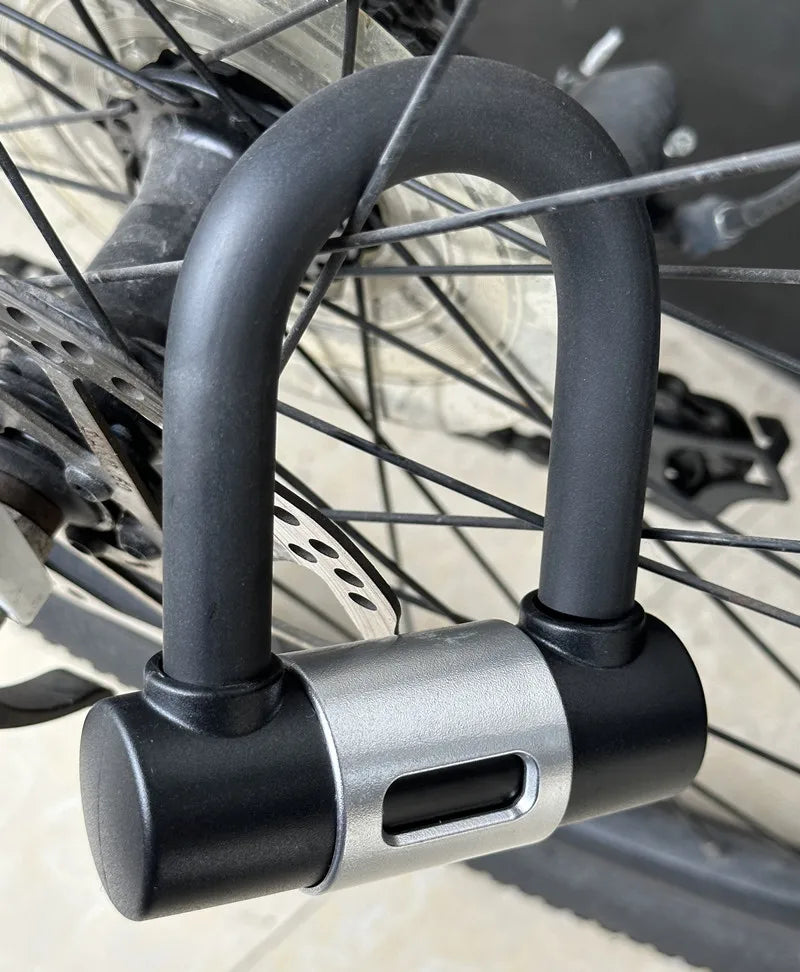 Falante Anti-Theft Bike U Lock 2 Brass Keys with Heavy Duty U Lock Motorcycle Bicycle Dics Lock Car Wheel Lock Waterproof