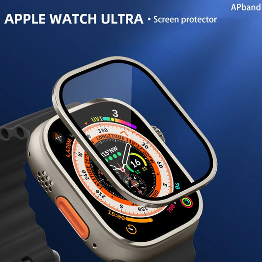Vidro Temperado para Apple Watch Ultra 49Mm Protetor de Tela de Metal Acessórios Anti-risco HD Full Film Ultra 49 Mm