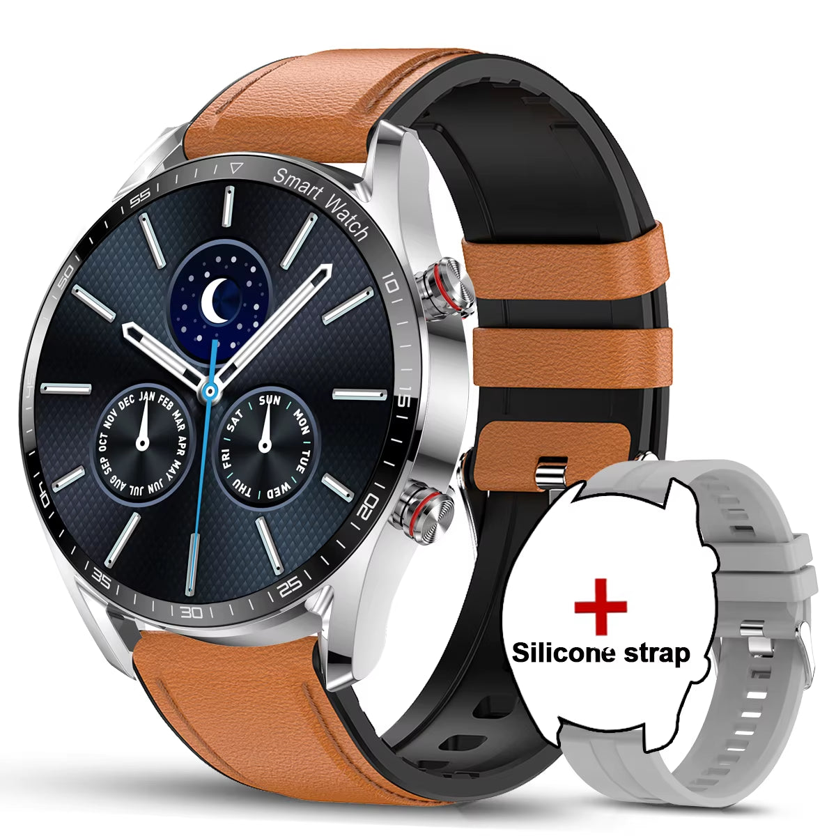  Smart Watch Men 1.53 Inch Full Screen Touch Multi Sport Mode ECG+PGG Sport Waterproof Bluetooth Call Smartwatches