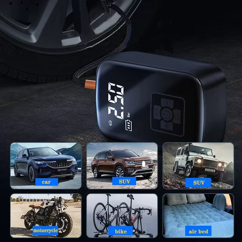 Portable Bicycle Pump 150 PSI Bike Manual Air Pump Balloon Tire Inflator Electric Tire Inflator Pump Cycling Accesories