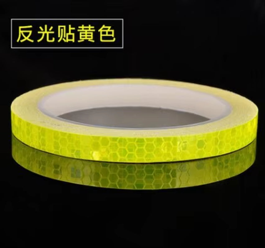 Reflective Bike Tape - Fluorescent Safety Strips For Bicycle, Helmet & Scooter