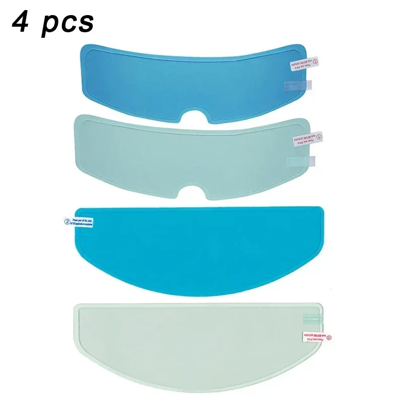 Crystal-Clear Motorcycle Helmet Anti-Fog Film Nano Rain-Repellent Night Day Riding Visor Shield Zero Distortion DIY Application