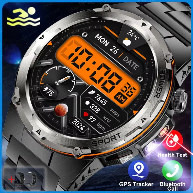 GPS Sports Smartwatch – Heart Rate, BT Calls & 3ATM Waterproof