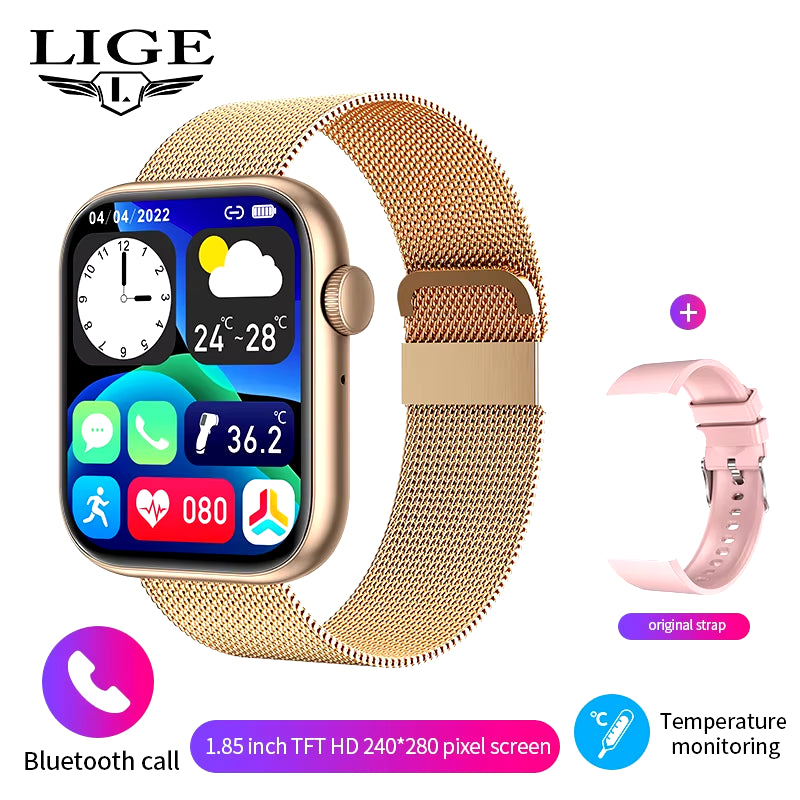 Smartwatch Bluetooth Calls Men Women Smartwatches Fitness Bracelet Custom Watch Face