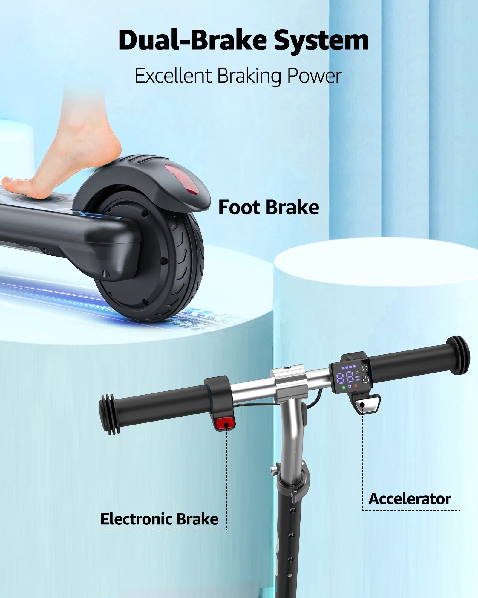Exciting H30 Max Electric Scooter for Kids Aged 6-12 - Safe, Fun, and Music-Ready!