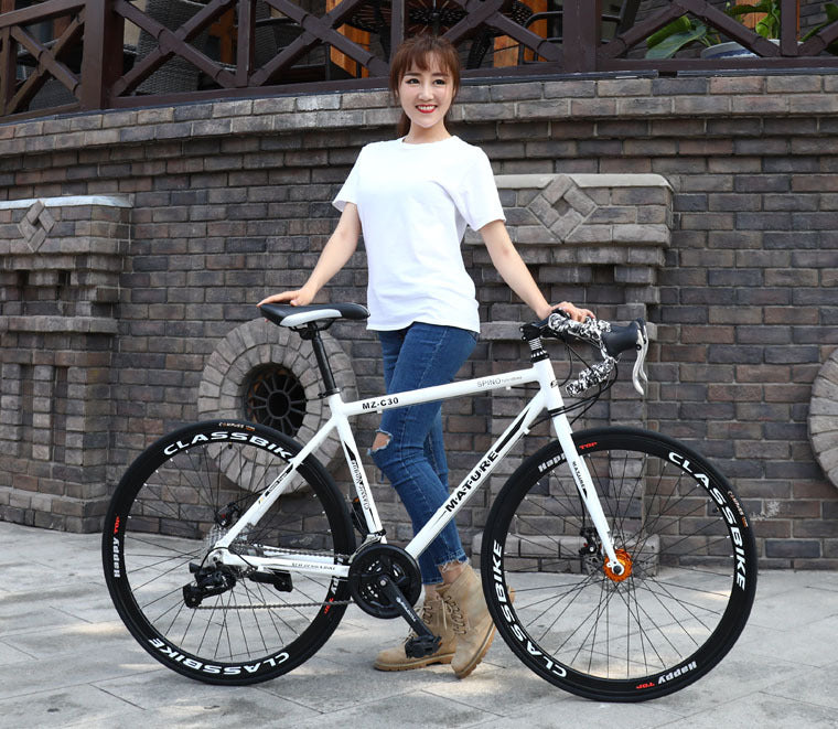 Aluminum Alloy Road Bike – 21 to 33 Speed, Double Disc Brake