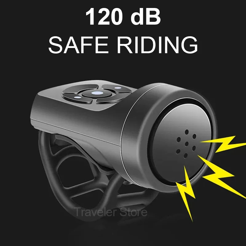 Bicycle Horn for Bike Horn Loud Bicycle Bell Electric Scooter Horn Powerful Bike Doorbell MTB Bike Accessories USB Chargeable