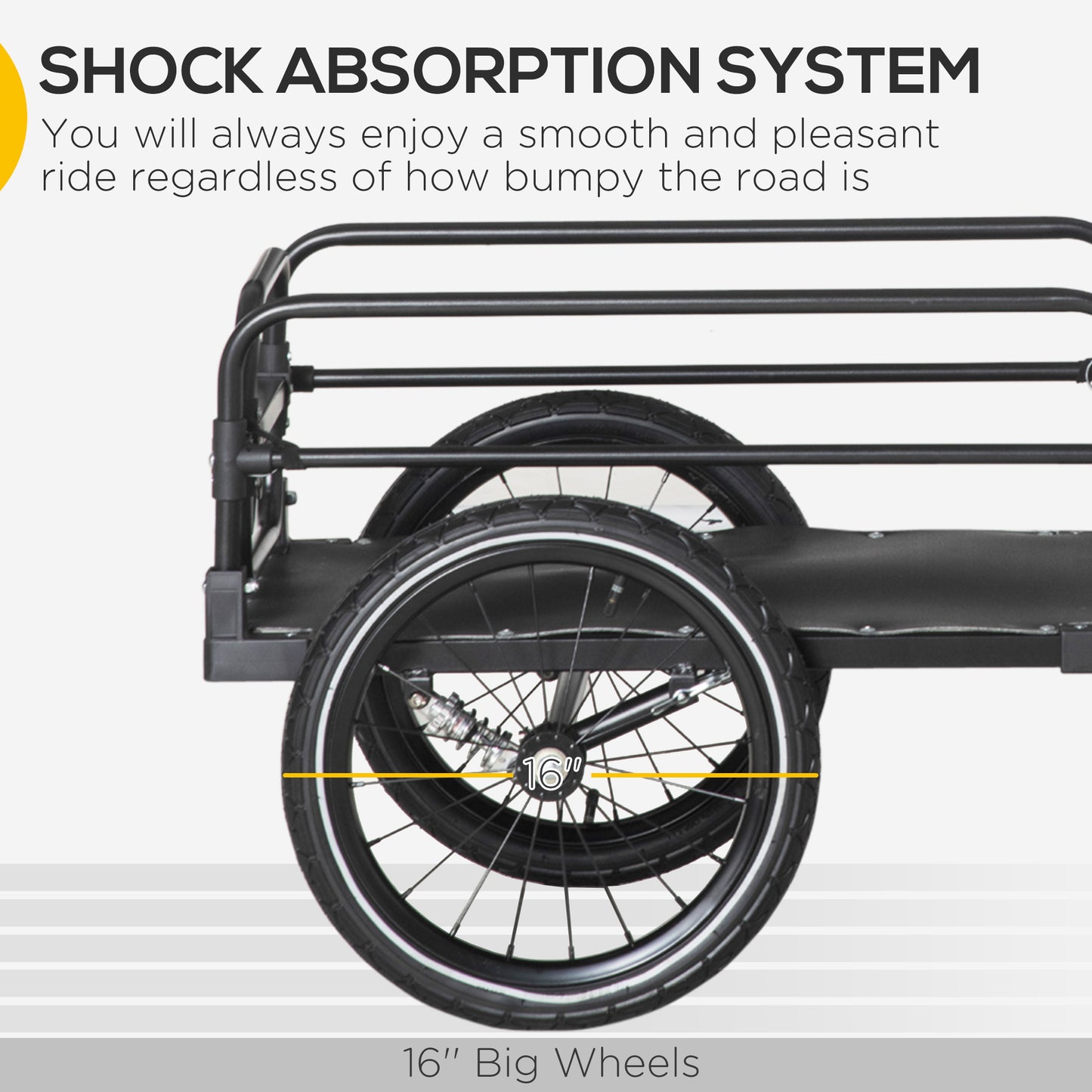 Bike Cargo Trailer Bike Wagon Bicycle Trailer with Suspension