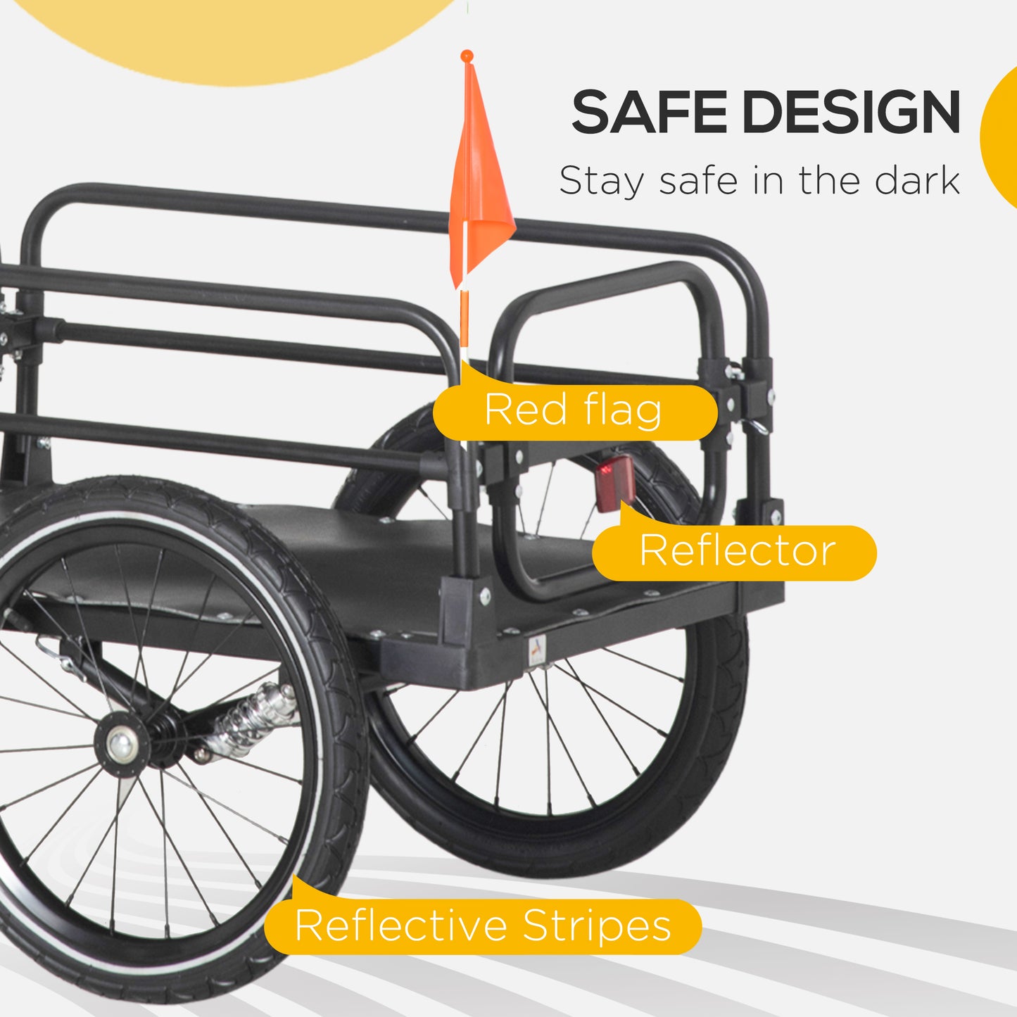 Bike Cargo Trailer Bike Wagon Bicycle Trailer with Suspension