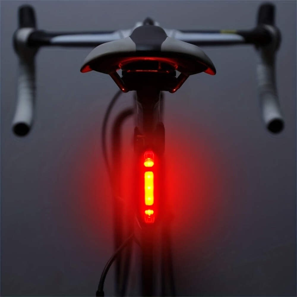 USB Bike Tail Light - Rechargeable LED Rear Light for Road & Mountain Bikes